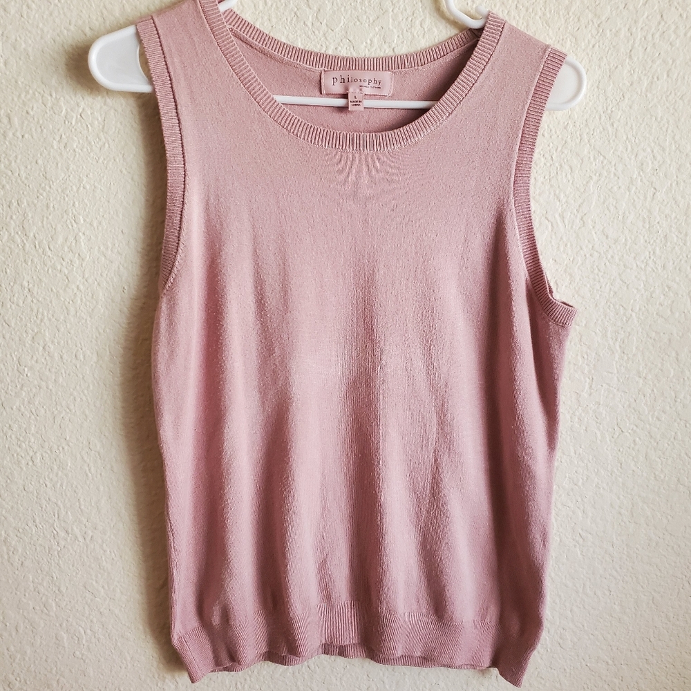 Philosophy Republic Clothing Soft Pink Sleeveless Tank Casual Large Spring Goo